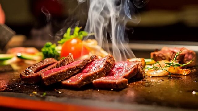 Japanese Wagyu and Kobe Beef Premium Food Concept

