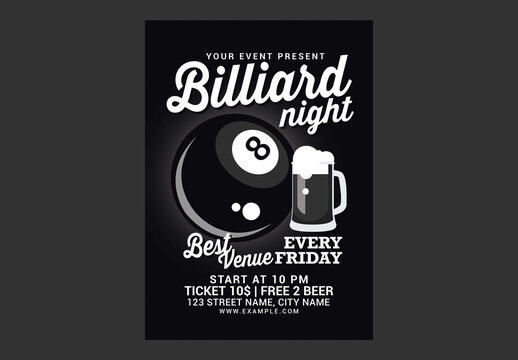 Billiard Night Flyer