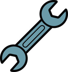 Double Ended Open Wrench Icon for Automotive Plumbing