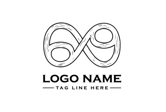 Modern Infinity Loop Logo Vector Minimal Monoline Design