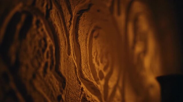 Flame near etched wall