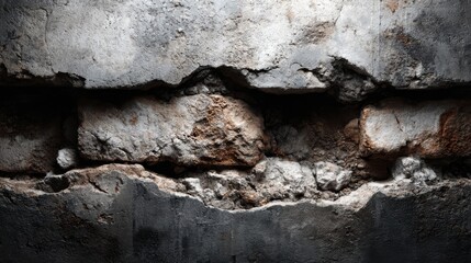 Fototapeta premium Cracked and Weathered Concrete Wall with Rustic Textures and Colors