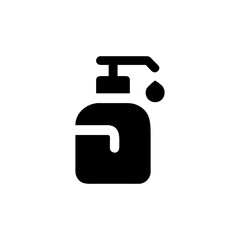 Obraz premium Vector illustration of a clean plastic water bottle, perfume bottle, and shower gel icon featuring a metal faucet with a liquid drop isolated on white for bathroom hygiene