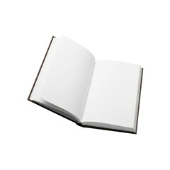 Open blank book on Transparent Background