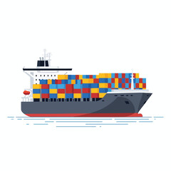 Container Ship at Sea