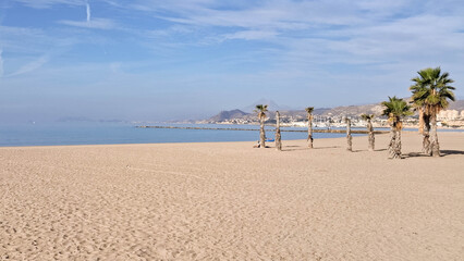 Sunny day over Alicante Beach.