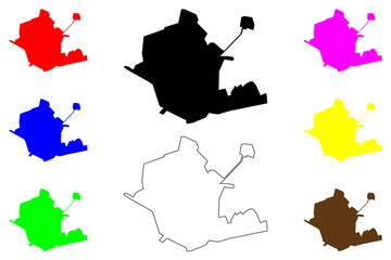 Armavir city (Russia, Russian Federation) map vector illustration, scribble sketch Armavir map