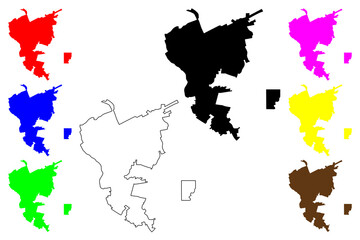 Arzamas city (Russia, Russian Federation) map vector illustration, scribble sketch Arzamas map