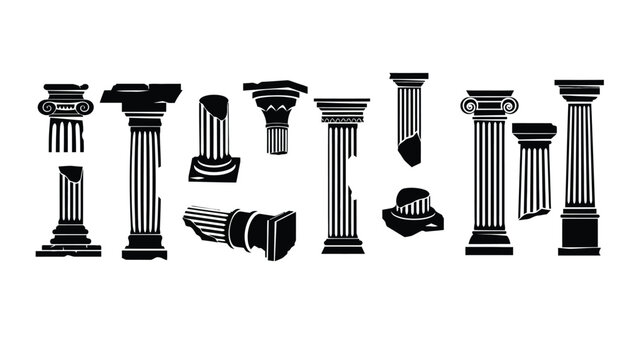 A collection of ancient Greek and Roman column illustrations