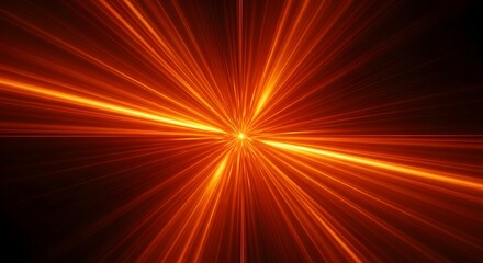Intense Orange Light Streaks Explosion with Dark Background