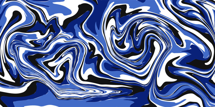 White abstract blue and black wavy liquify background