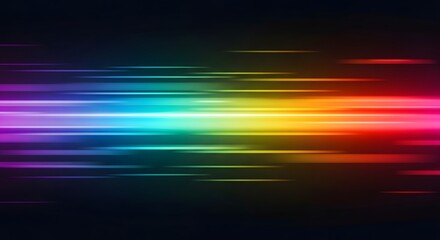 Horizontal Rainbow Light Streaks