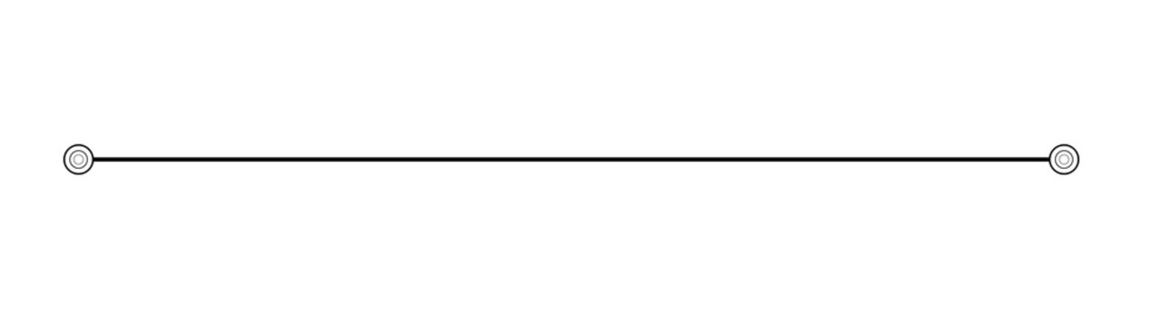 Minimal horizontal line divider with circle ends