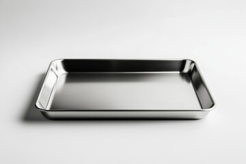 Silver Tray on a Wooden Table