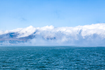 Naklejka premium storm clouds above the sea