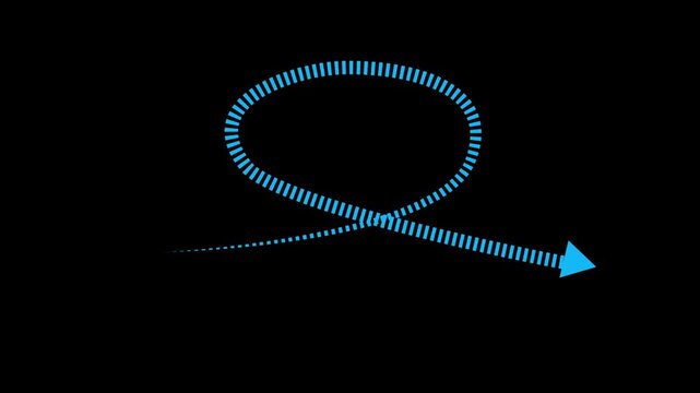 Animated Direction Arrow Icon for Navigation and UI Design, Moving Arrow Animation for User Interface Navigation, Modern Direction Arrow Symbol Motion Graphics