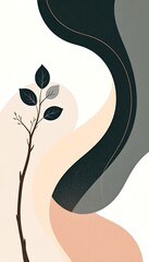 Modern Sustainable Lifestyle Abstract Illustration