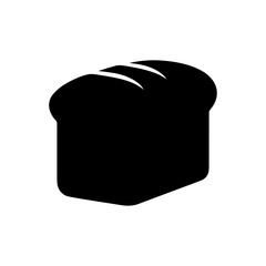 Bread Silhouette on White Background