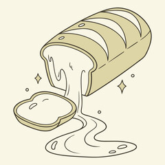 Sparkling Dripping Melted Butter Bread Loaf