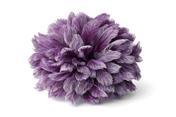 Purple floral decoration isolated on white background