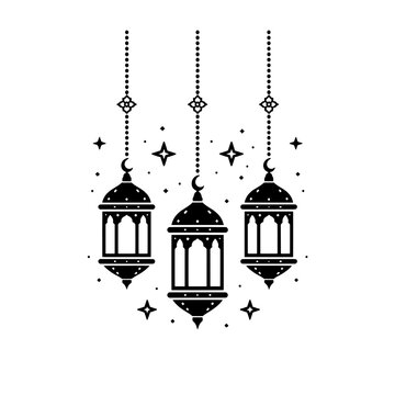 vector illustration of an islami lantern
