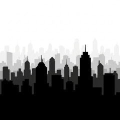 chicago skyline in black