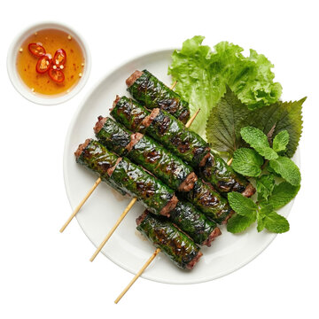 Vietnamese Grilled Beef In Betel Leaves Bo La Lot