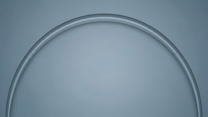 Abstract Minimalist Arch Shape Background with Soft Blue Shadows