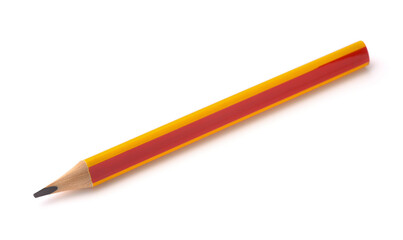 Red and yellow graphite pencil