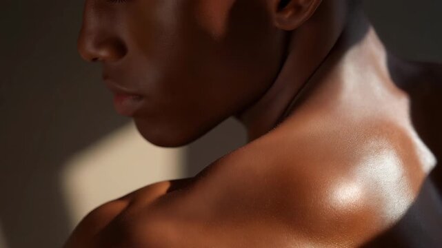 Abstract view of skin pigmentation patterns under gentle lighting, textures and tones symbolizing biology, uniqueness, and human diversity. cinematic color correction, natural uneven lighting yet