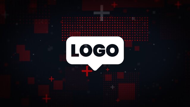 Urban Grid Modern Styling Dots Cross Plus Logo Reveal