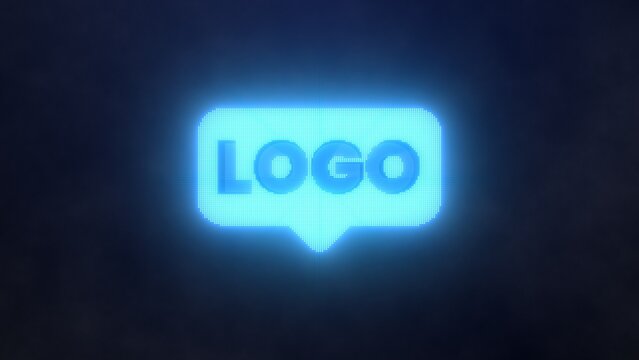Bright LED Light Show Stage Glowing Rays Logo Reveal