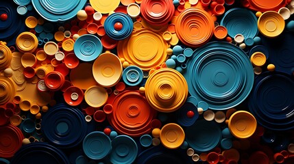 Colorful circular patterns