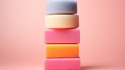Colorful stack of soaps