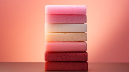 Stack of colorful soaps