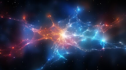 Cosmic nebula with vibrant colors