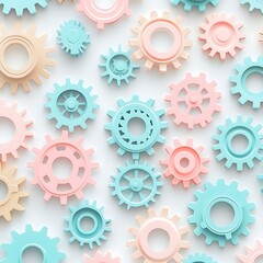 Colorful interlocking gears