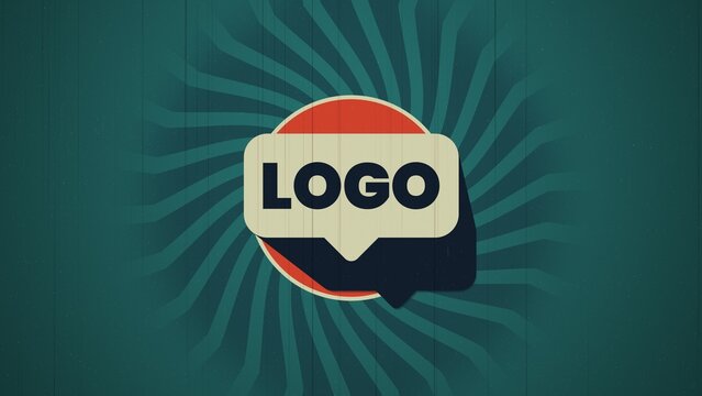 Vintage Icon Intro Circle Commercial Grunge Logo Reveal