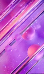 Abstract colorful background with a vector illustration of a fork and spoon featuring purple glass lines and a violet liquid pattern for a light science art wallpaper design