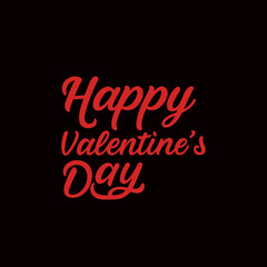 Happy Valentine's Day handwritten calligraphy text, Vector illustration