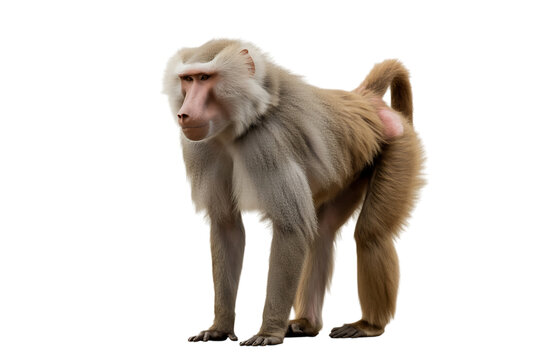 Hamadryas baboon isolated