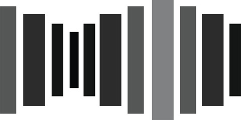 Fototapeta premium Gray and black bars on white background
