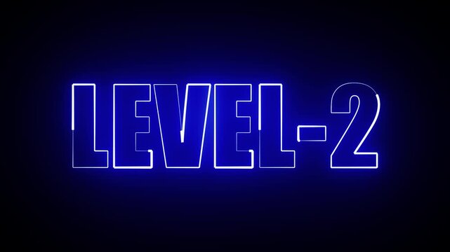 LEVEL 2 TITLE WITH NEON ANIMATION V3