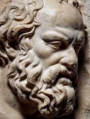 Fototapeta premium Portrait of Socrates in Classical Sculpture