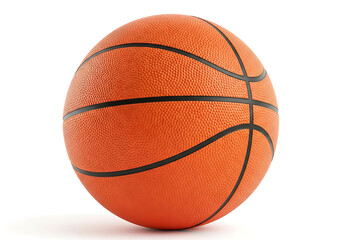 Orange basketball isolated on white background