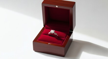 Luxury Diamond Ring in Velvet Box.