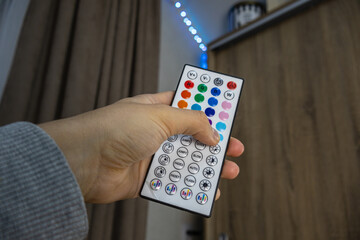 RGB LED remote control with blue light setting