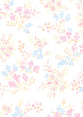 Small Flower pattern. Ditsy floral seamless pattern. Small little flower background. Repeat pattern. Ditsy print. Botanic surface design. Hand draw floral flower pattern for fashion, fabric,decor