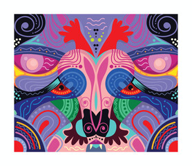 Abstract vector art concept colorful design