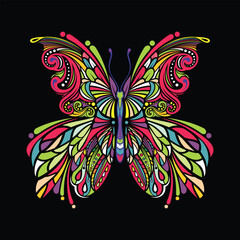 Butterfly vector art design colorful concept